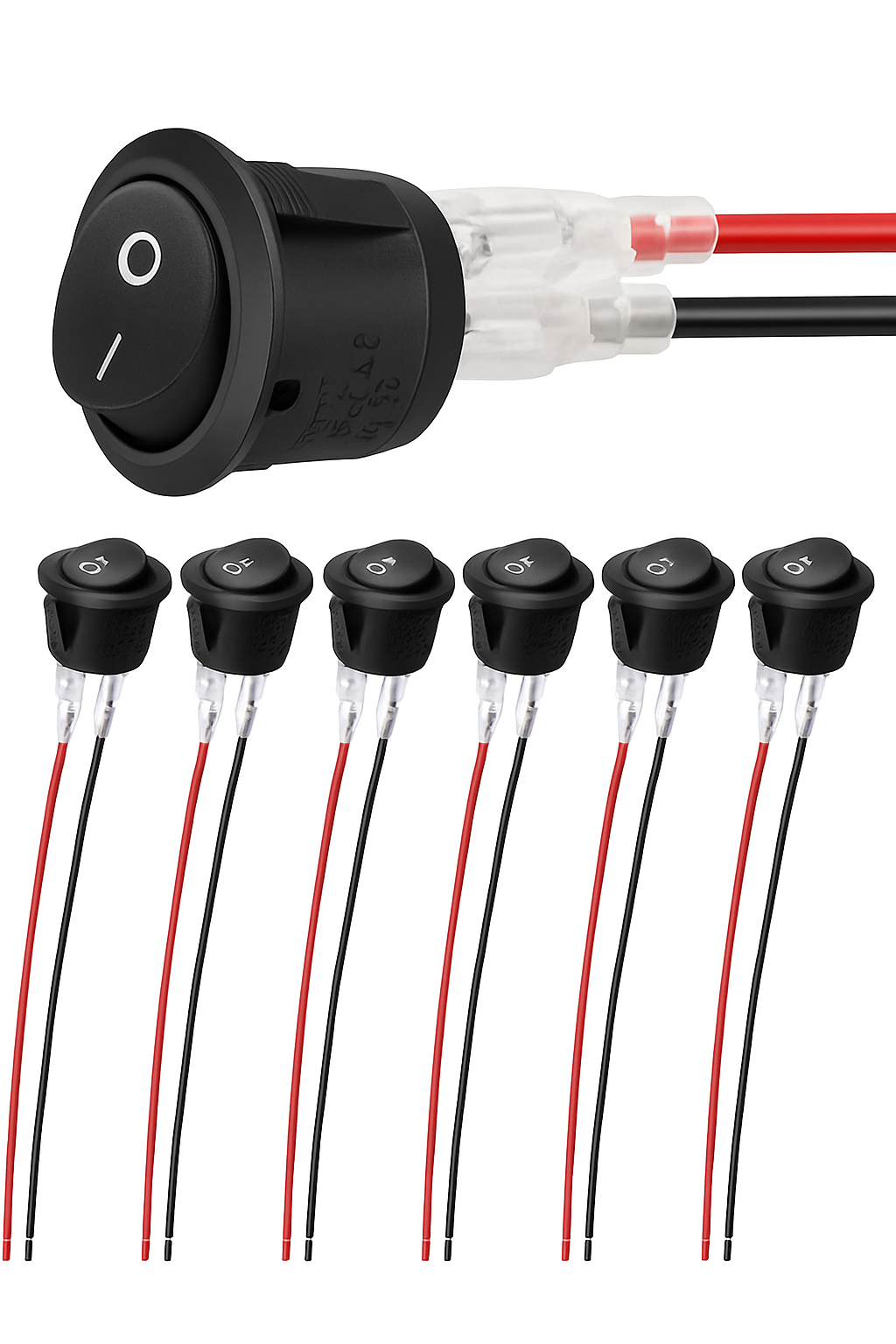 1-10Pcs 20mm Round Practical Joystick Switch SPST 2 Pin Snap-in ON-Off Toggle Switch Universal 12V for Car RV Boat