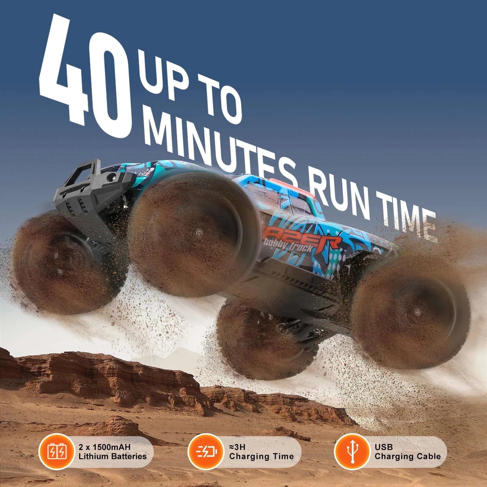 1:14 4WD RC Off-Road Car 42KM/H with Adjustable Speed Control-1PC / United States