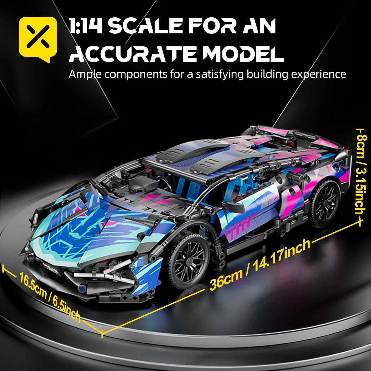 1:14 Racing Car Building Blocks Model for Display-66612 no box