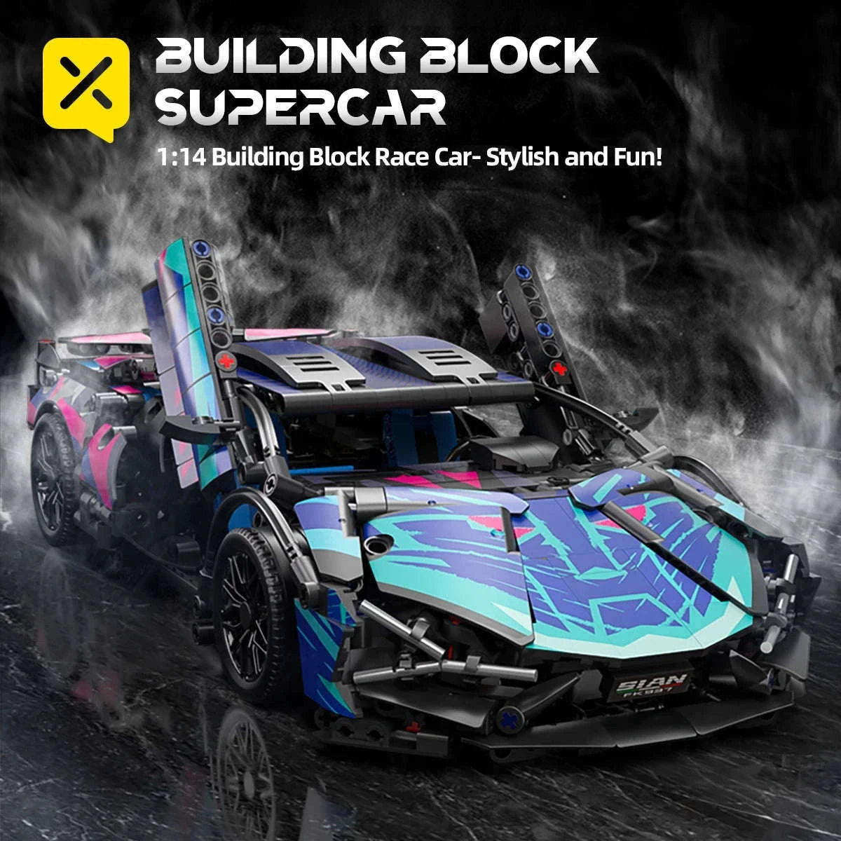 1:14 Racing Car Building Blocks Model for Display-66612 no box