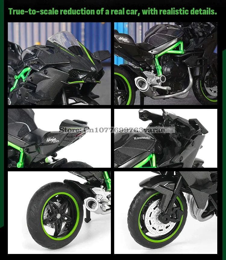 1:18 Kawasaki Ninja H2R Die‑Cast Motorcycle Model-1-18 GSX-R1000