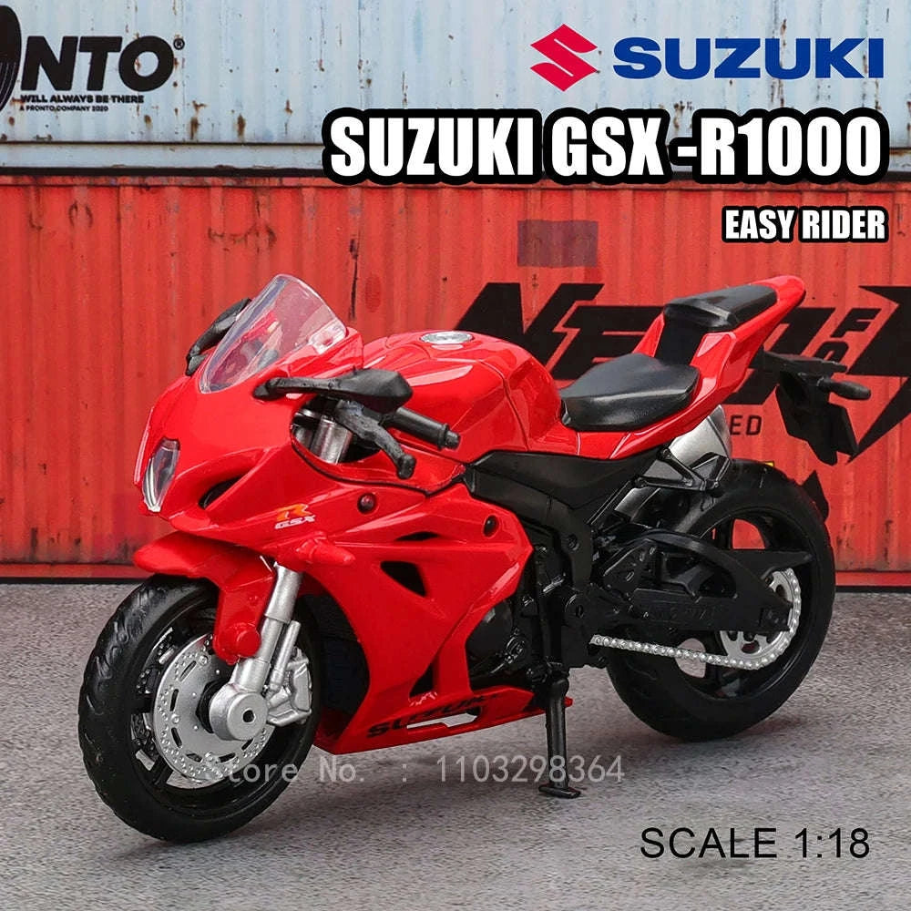 1:18 Kawasaki Ninja H2R Die‑Cast Motorcycle Model-1-18 GSX-R1000