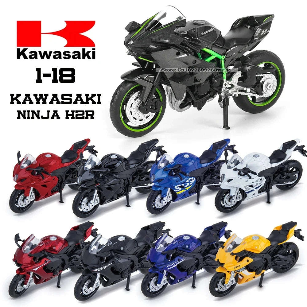 1:18 Kawasaki Ninja H2R Die‑Cast Motorcycle Model-1-18 GSX-R1000
