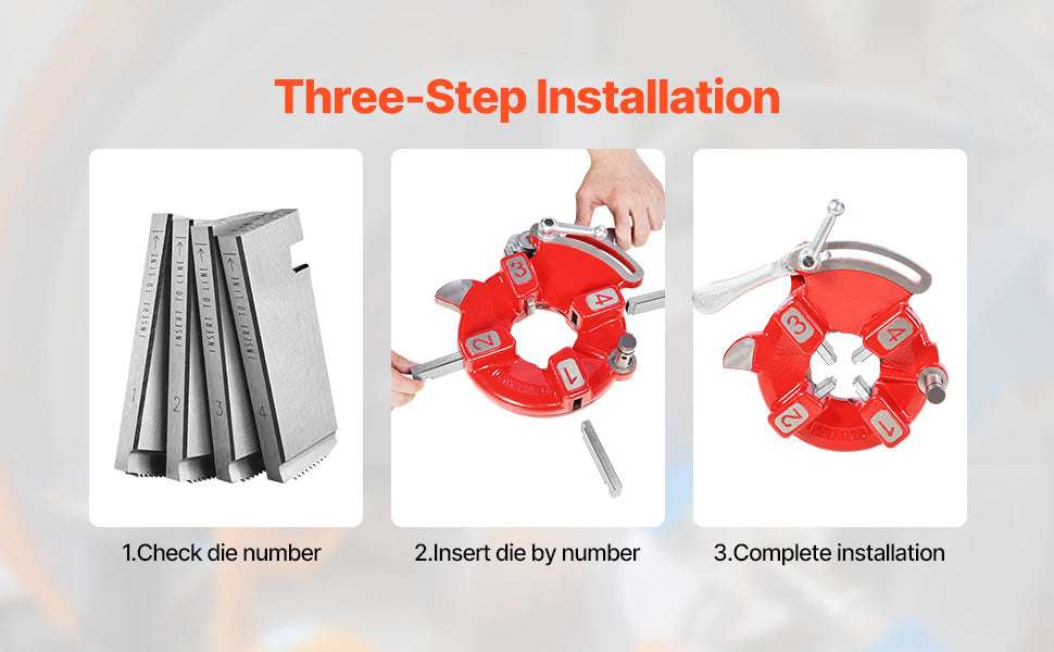1/2"–3/4" NPT Pipe Threading Dies Set (4pcs) for RIDGID Heads-0.5 inch - 0.75 in / United States