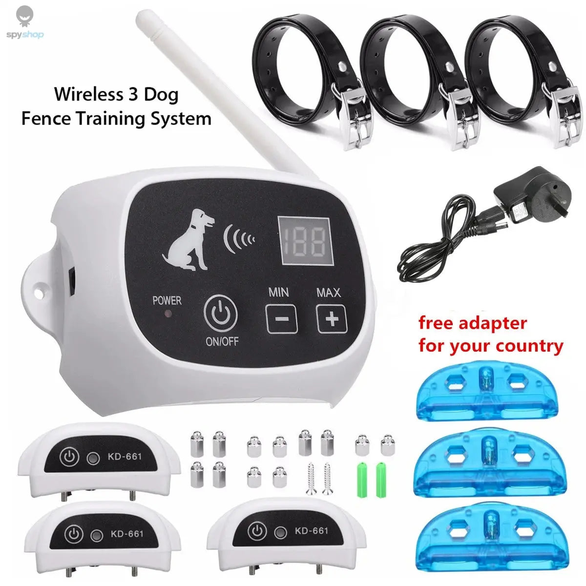 1/2/3 Wireless Electric Dog Pet Fence Shock Collar System