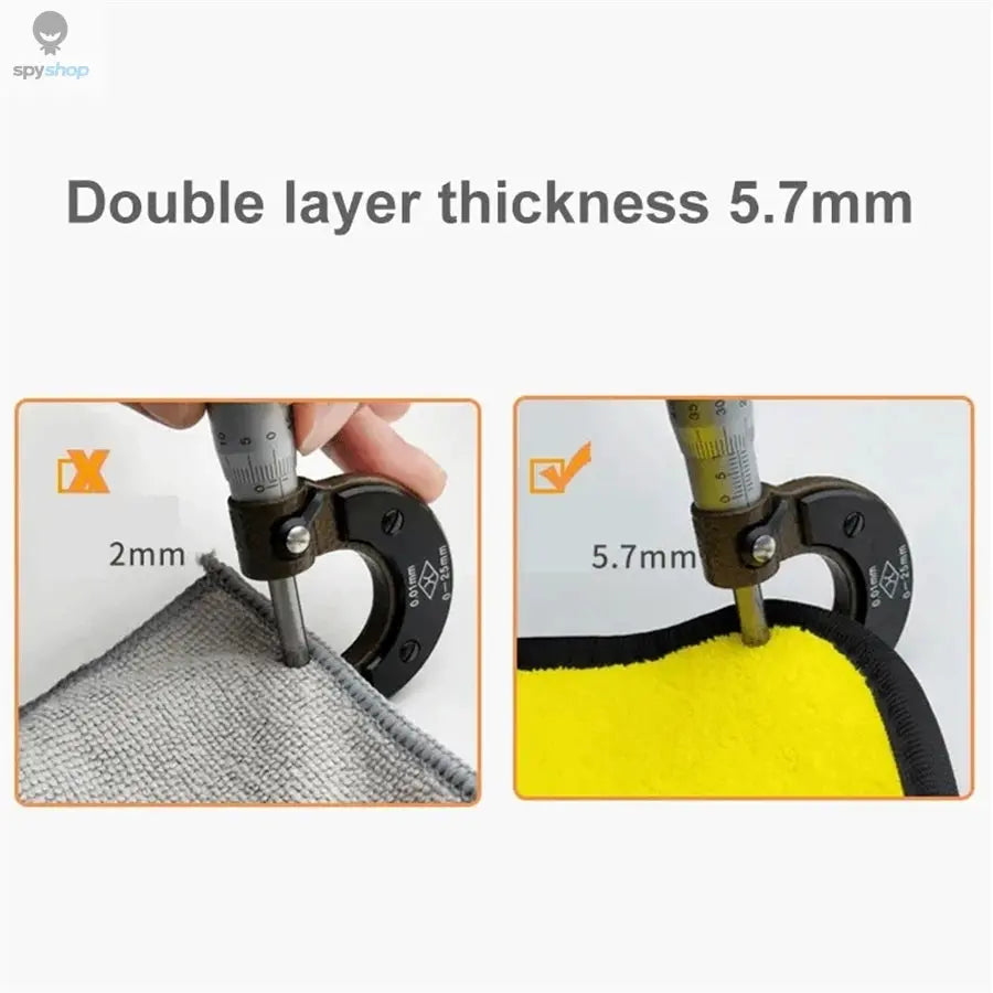 1/2/6pcs Microfiber Cleaning Towel Thicken Soft Drying Cloth Car Body Washing Towels Double Layer Clean Rags Car Accessories Spy-shop.com