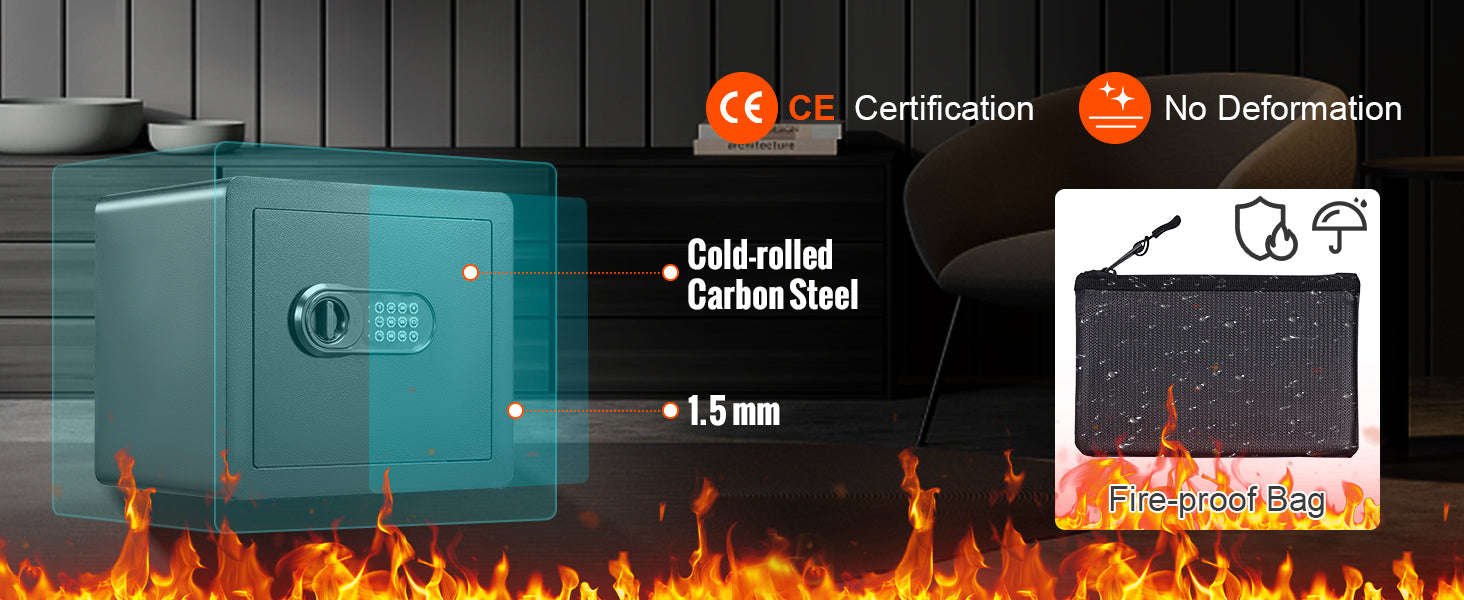 1.2 Cubic Feet Electronic Safe Box with Digital Access-1.2 Cubbic Fit / CZECH REPUBLIC