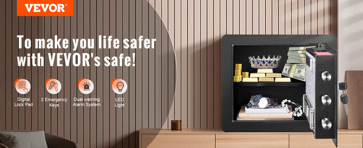 1.2 Cubic Feet Electronic Safe Box with Digital Access and Override Keys-1.2 Cubbic Fit / Poland