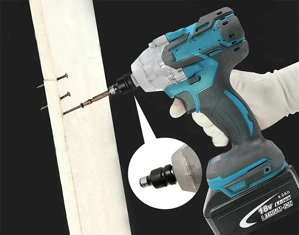 1/2 Inch 520Nm Brushless Cordless Impact Wrench with Toolbox Set-2 Batteries Set / Germany