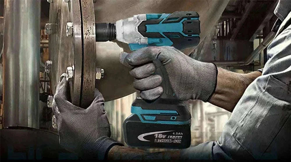 1/2 Inch 520Nm Brushless Cordless Impact Wrench with Toolbox Set-2 Batteries Set / Germany