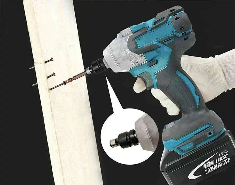1/2 Inch 520Nm Brushless Cordless Impact Wrench with Toolbox Set-2 Batteries Set / Germany