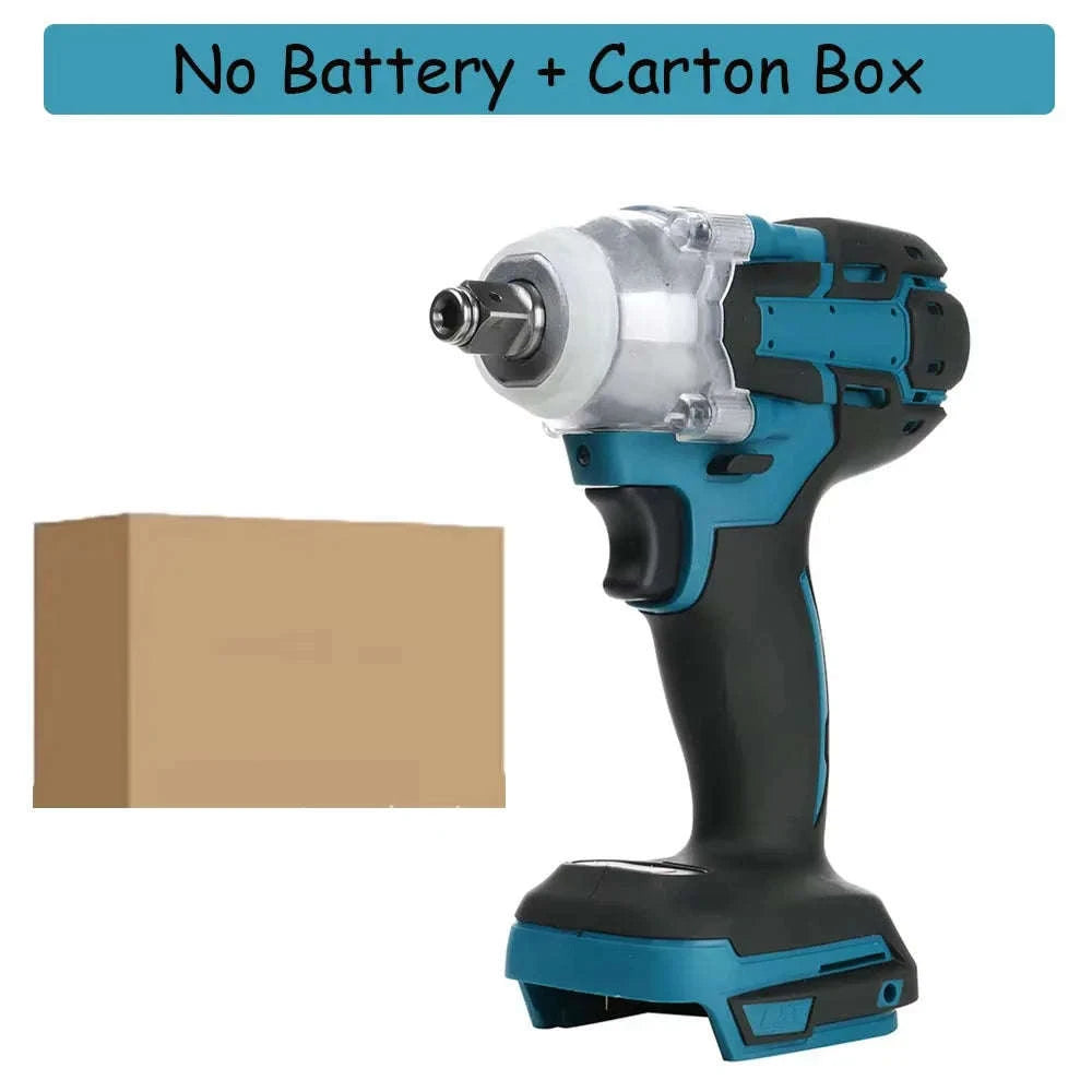 1/2 Inch 520Nm Brushless Cordless Impact Wrench with Toolbox Set-2 Batteries Set / Germany