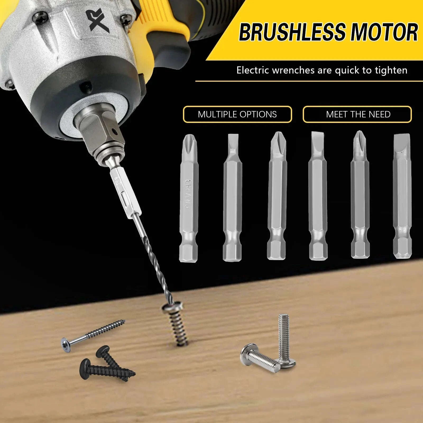 1/2 Inch Cordless Impact Wrench 20V Brushless 280 ft-lbs with 2 Batteries and Charger-United States