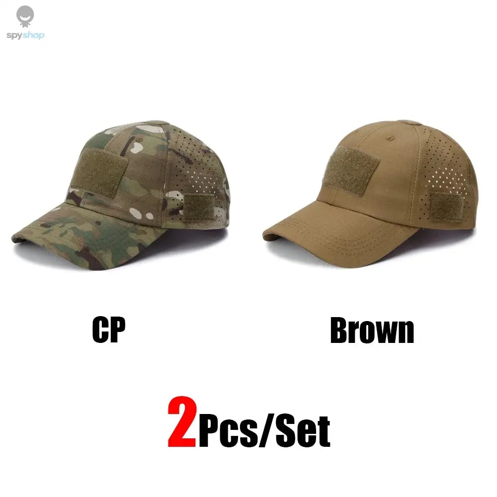 1/2pcs New Men Camouflage Baseball Cap Breathable Sunscreen Hat Outdoor Sports Hunting Hiking Camping Beach Fishing Sun Hat Spy-shop.com