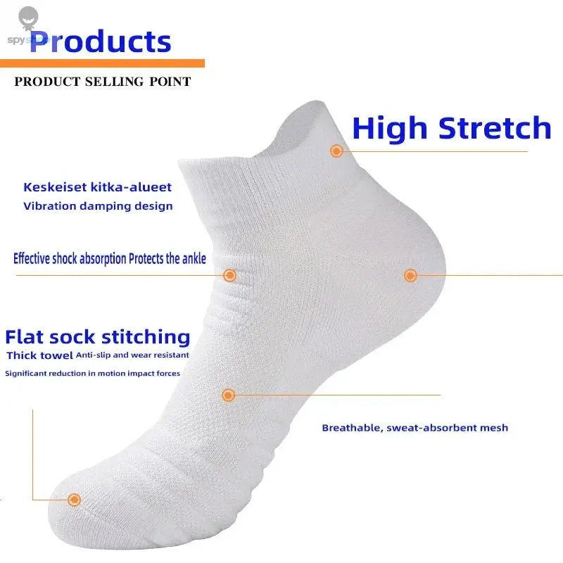 1/3 Pairs Anti-slip Football Socks Men Cotton Sock Short Long Tube Soccer Basketball Sport Socks Breathable Deodorous Sock 39-45 Spy-shop.com