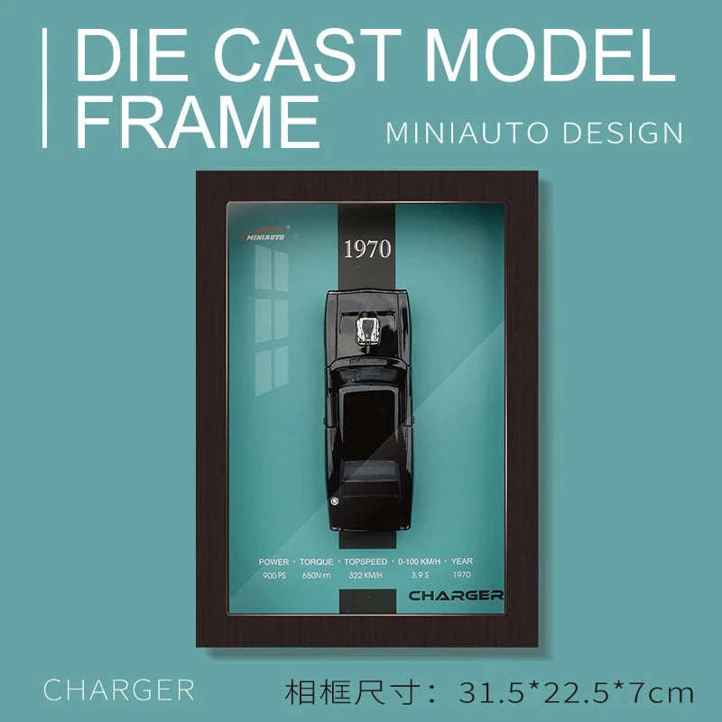 1:32 Diecast Metal Sports Car Frame Wall Decor Model-B1