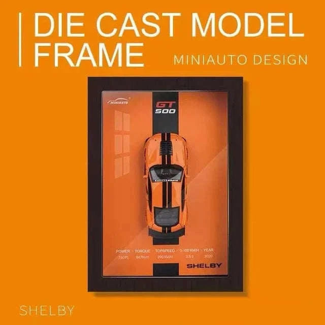 1:32 Diecast Metal Sports Car Frame Wall Decor Model-B1