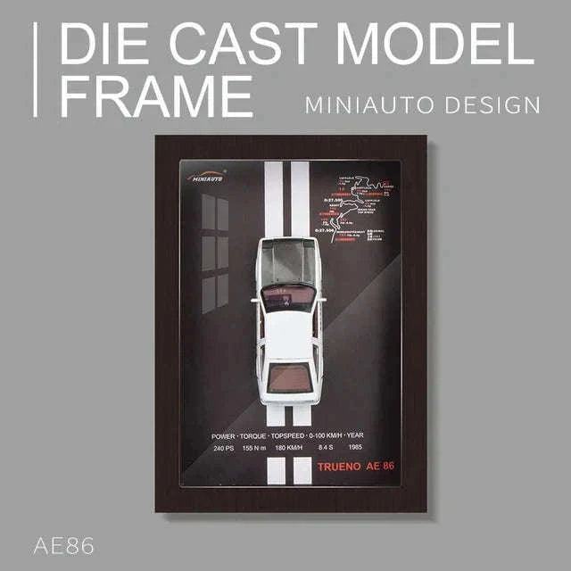 1:32 Diecast Metal Sports Car Frame Wall Decor Model-B1