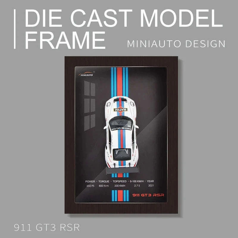 1:32 Diecast Metal Sports Car Frame Wall Decor Model-B1