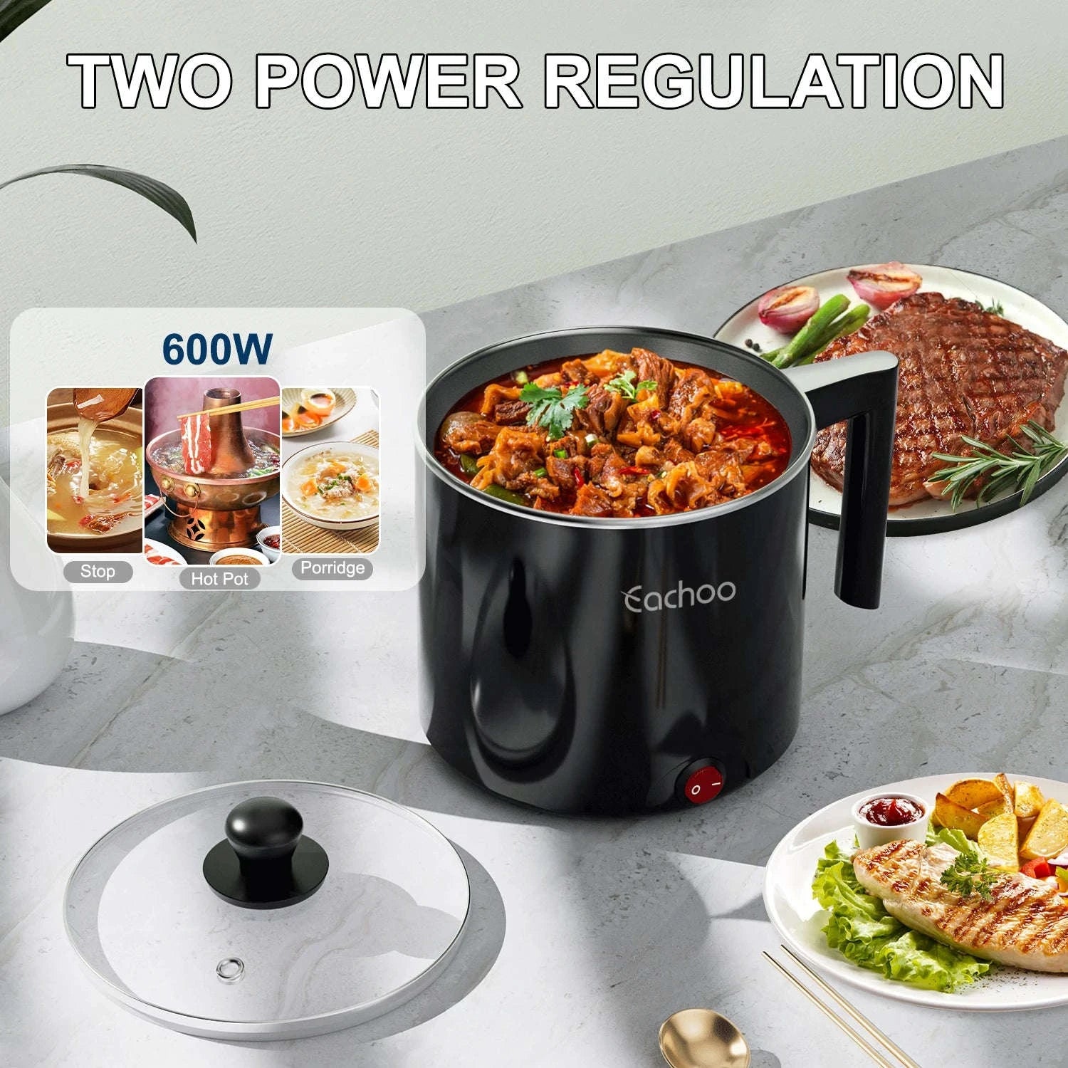 1.5L Electric Hot Pot Saucepan-black / US / United States