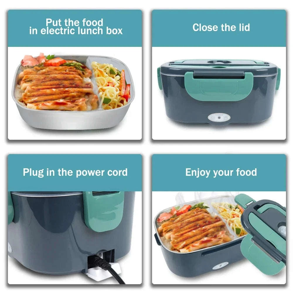1.5L Electric Lunch Box Food Heater for Car & Home Leak-Proof-US / United States