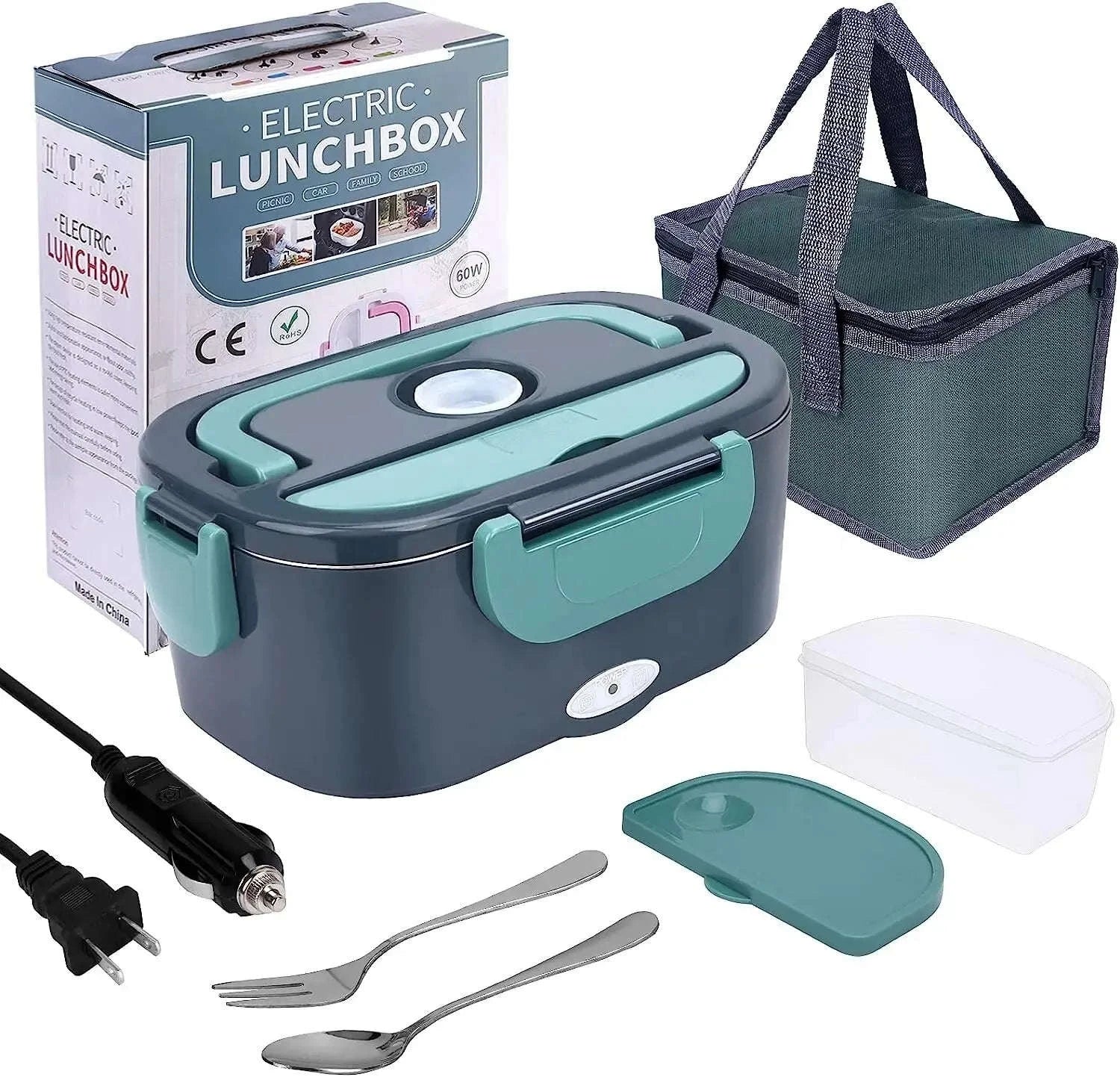 1.5L Electric Lunch Box Food Heater for Car & Home Leak-Proof-US / United States