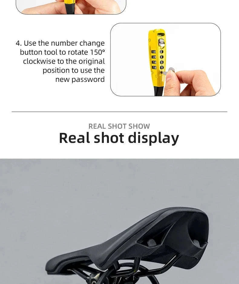 1.5m Cable Lock for Bikes, E-Bikes and Helmets-DL1006