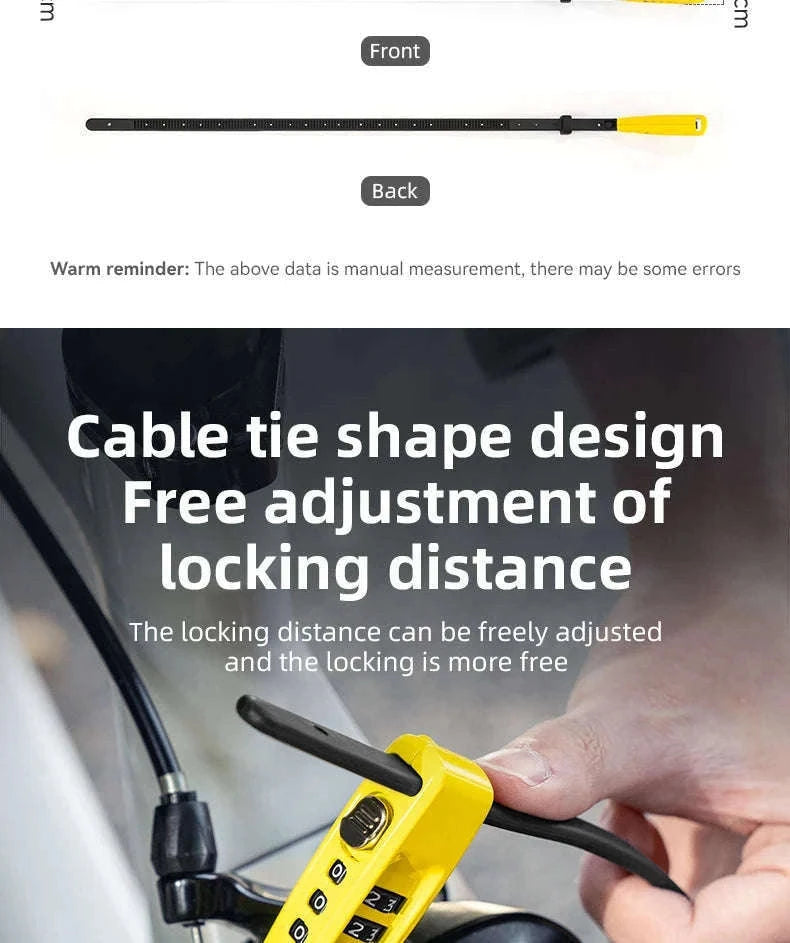 1.5m Cable Lock for Bikes, E-Bikes and Helmets-DL1006