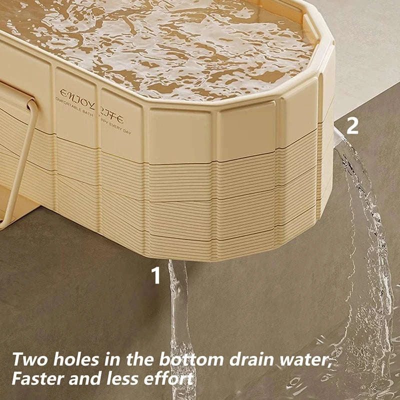 1.5m PVC Foldable Bath Tub for Full‑Body Adult Relaxation-1.5m No Lid / Poland