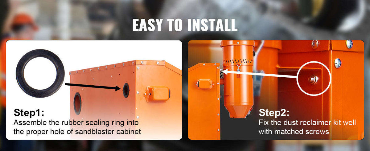 1.6 HP Dust Collection System with 1.8 Gallon Capacity for Sandblasting Cabinets-france