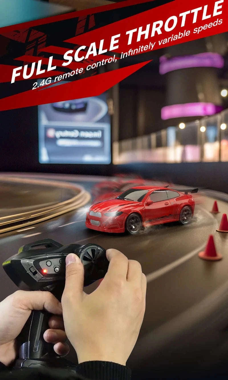 1/64 High Speed Drift RC Car 4WD for Precise Mini Drifts-KF20 Black OB