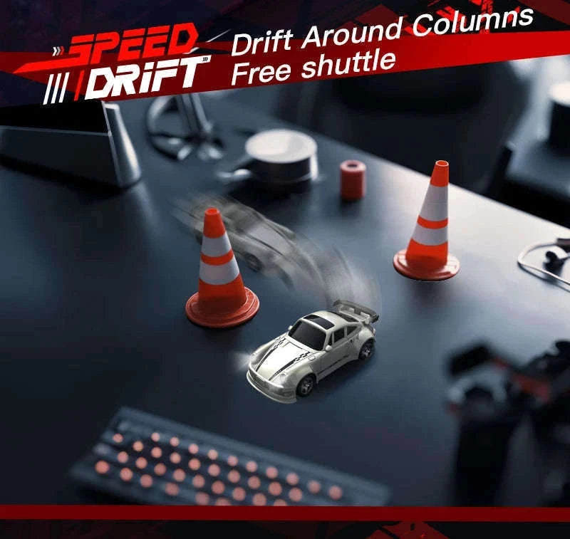 1/64 High Speed Drift RC Car 4WD for Precise Mini Drifts-KF20 Black OB