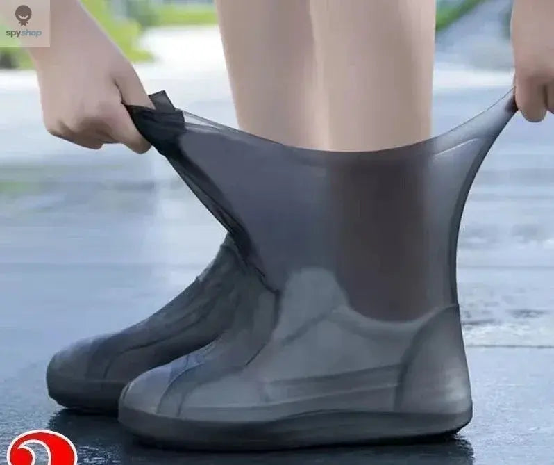 1 Pair Silicone WaterProof Shoe Covers Lip-resistant Rubber Rain Boot Rain Gear Overshoes Accessories for Outdoor Rainy Day Spy-shop.com