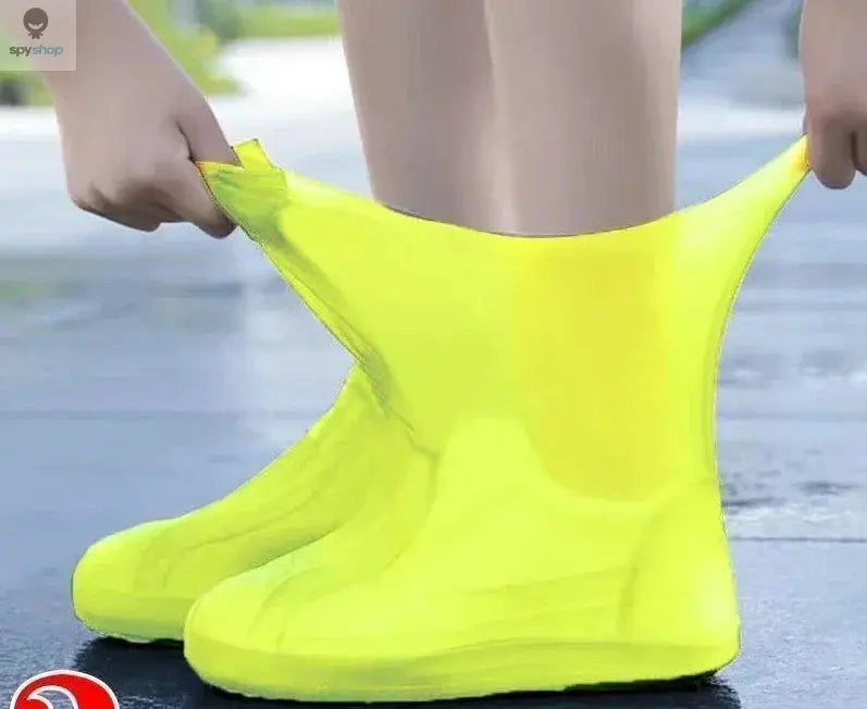 1 Pair Silicone WaterProof Shoe Covers Lip-resistant Rubber Rain Boot Rain Gear Overshoes Accessories for Outdoor Rainy Day Spy-shop.com