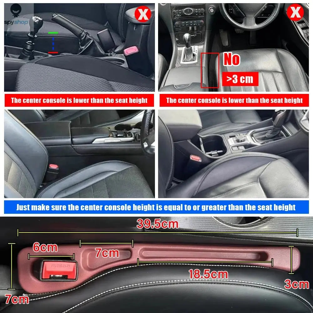 1 Pair Universal Car Seat Gap Plug Strip Side Seam Car Gap Filler Leak Proof Seat Gap Storage Organizer Interior Decoration Spy-shop.com