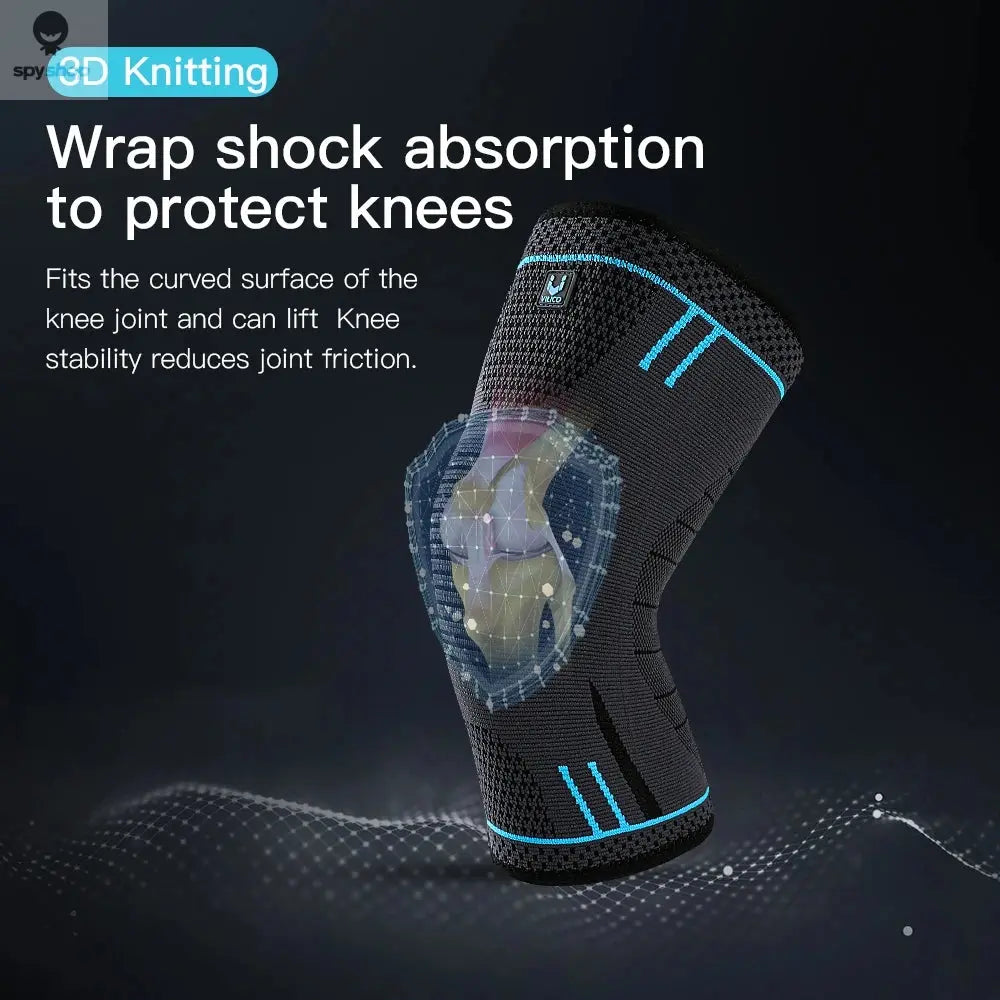 1 Pcs Compression Knee Support Sleeve Elastic Breathable Knee Pads Brace Springs Gym Sports Protector Basketball Volleyball Run Spy-shop.com