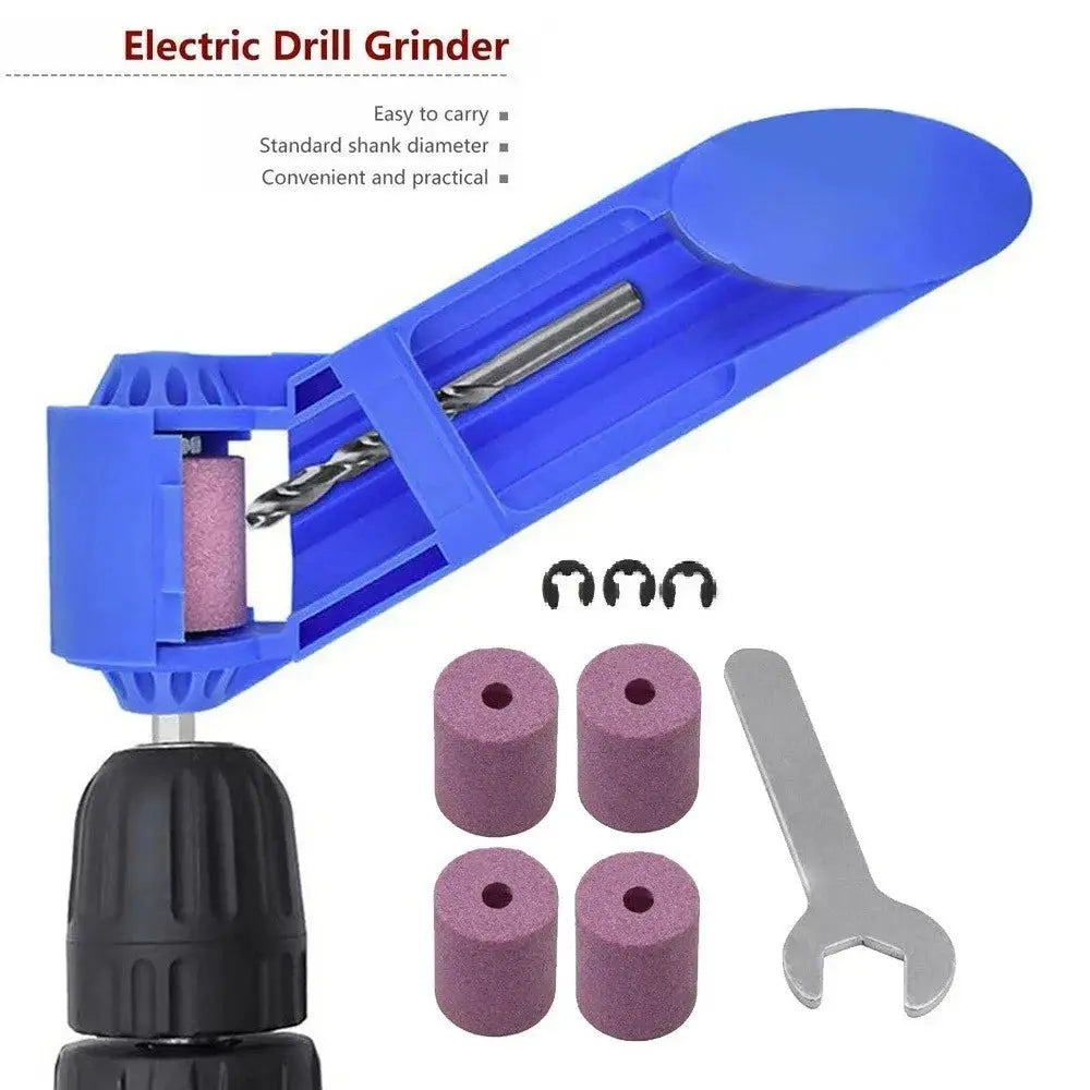 1 Set Portable Drill Bit Sharpener Sharpening Tool Drill Sharpener Wrench Corundum Grinding Wheel Millstone Accessories Tool set 
