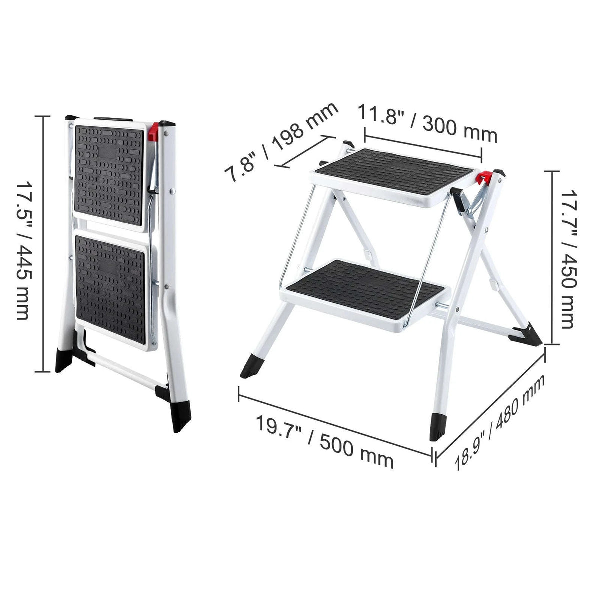 1-Step Adjustable Folding Stool 330 lb Capacity-two step / spain
