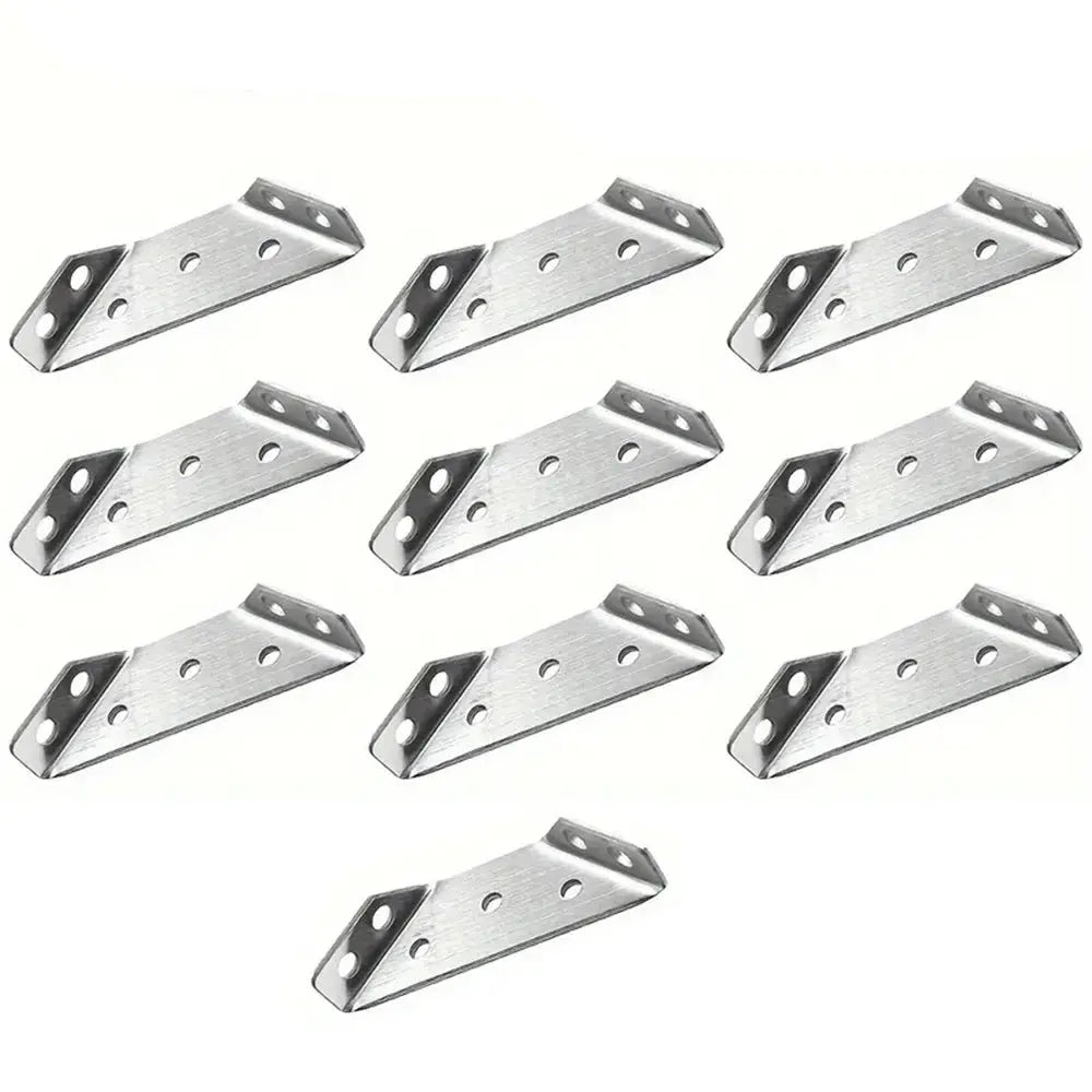10/20/40/50pcs Thickened Stainless Steel Angle Code 90 Degrees Right Angle Fixed Bracket Furniture Connectors Spy-shop.com
