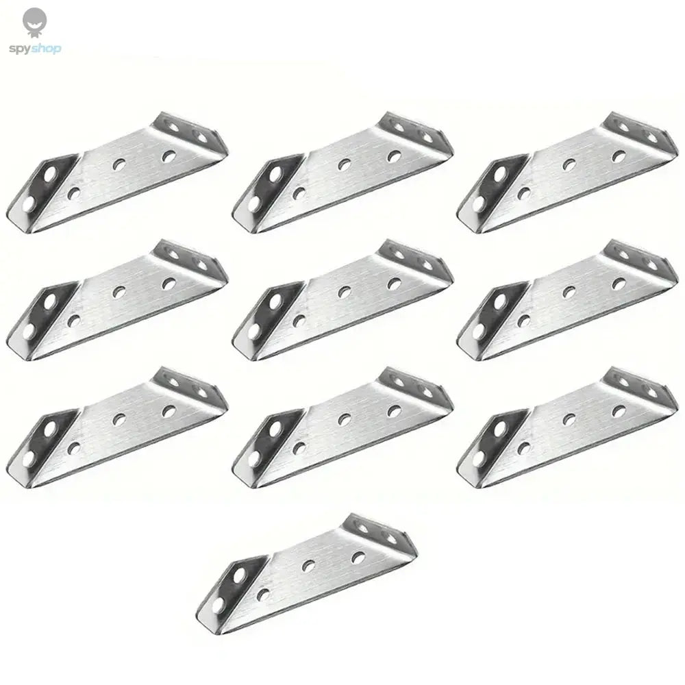 10/20/40/50pcs Thickened Stainless Steel Angle Code 90 Degrees Right Angle Fixed Bracket Furniture Connectors Spy-shop.com