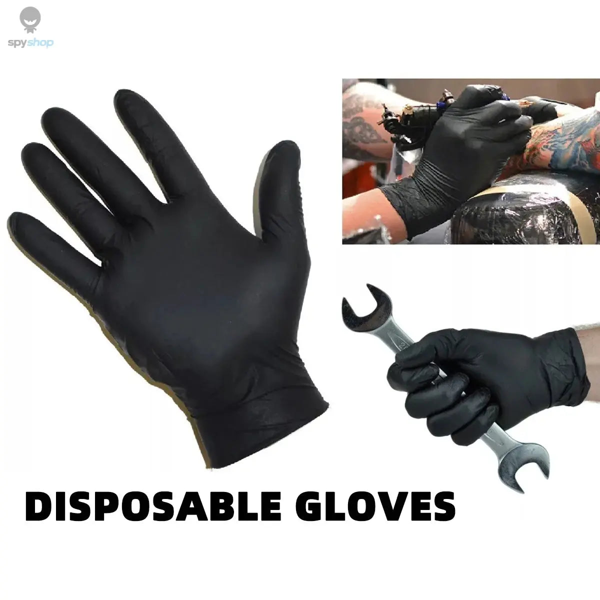 10/20/50/100PCS Bagged Disposable Gloves Black Disposable Gloves Household Kitchen Cooking Tools Car Wash Household Cleaning 