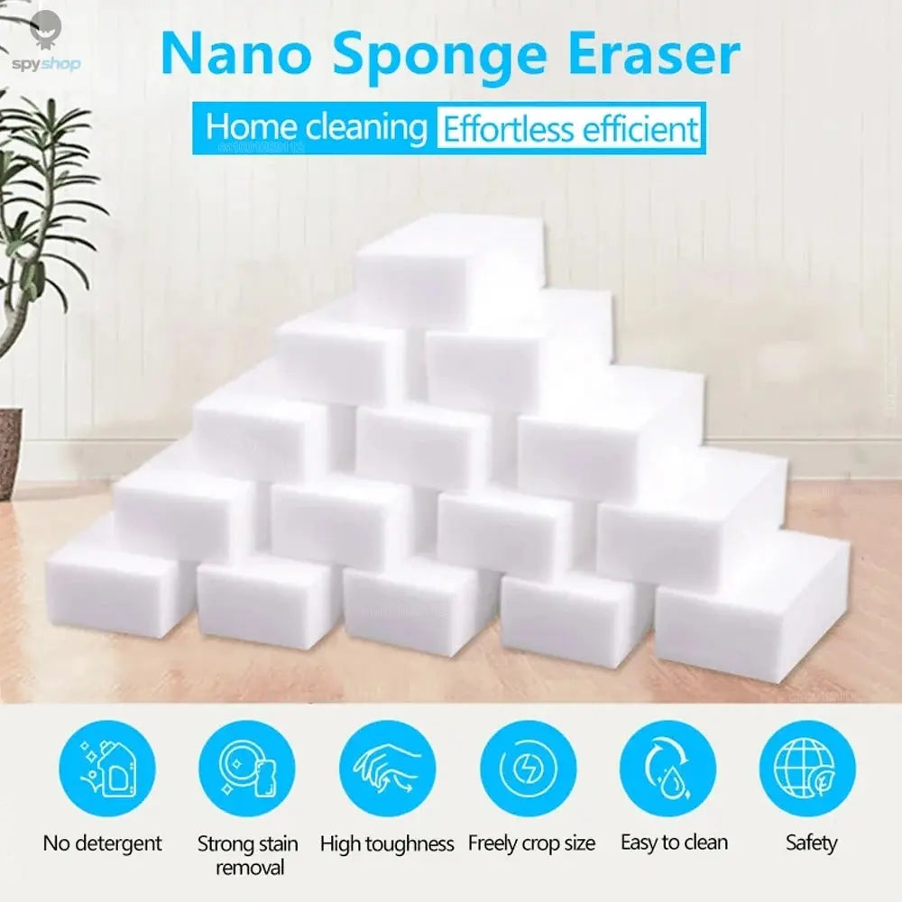 10/20/50/100Pcs Melamine Sponge Magic Sponge Eraser Eraser Cleaner Cleaning Sponges for Kitchen Bathroom Cleaning Tools 10*6*2cm Spy-shop.com
