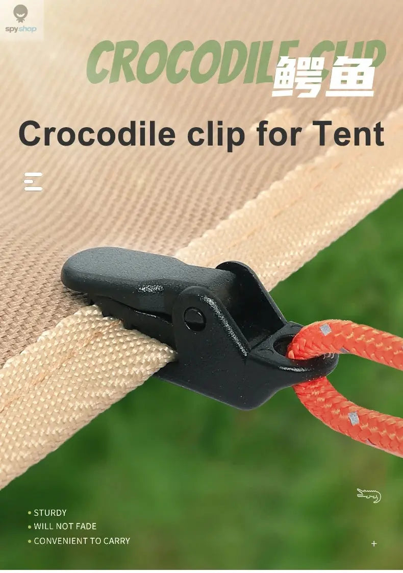 10/20/50pcs Sturdy Tent Clips for Outdoor Tarpaulin Clips Anti-wind Fixed Camping Tent Hook Crocodile Clamp Clip for Camping 