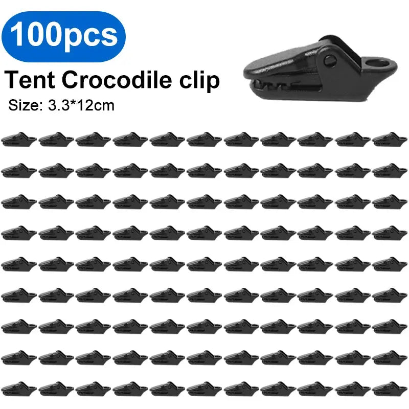 10/20/50pcs Sturdy Tent Clips for Outdoor Tarpaulin Clips Anti-wind Fixed Camping Tent Hook Crocodile Clamp Clip for Camping 