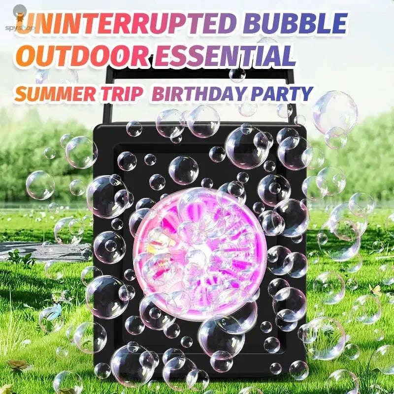 10-Hole Fully Automatic Bubble Machine Toy-white