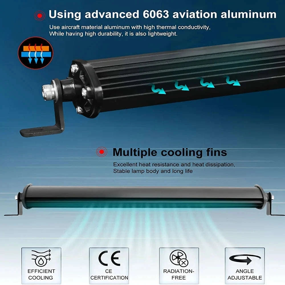 10 Inch / 20 Inch LED Light Bar Combo Beam Work Light-1pc 10 inch white