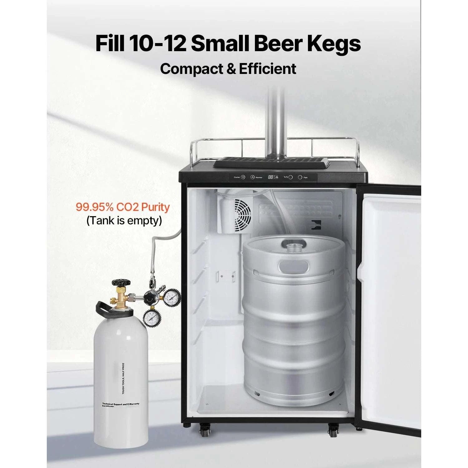 10 lb Aluminum CO2 Tank with CGA320 Valve for Beer Kegs-10lbs / United States