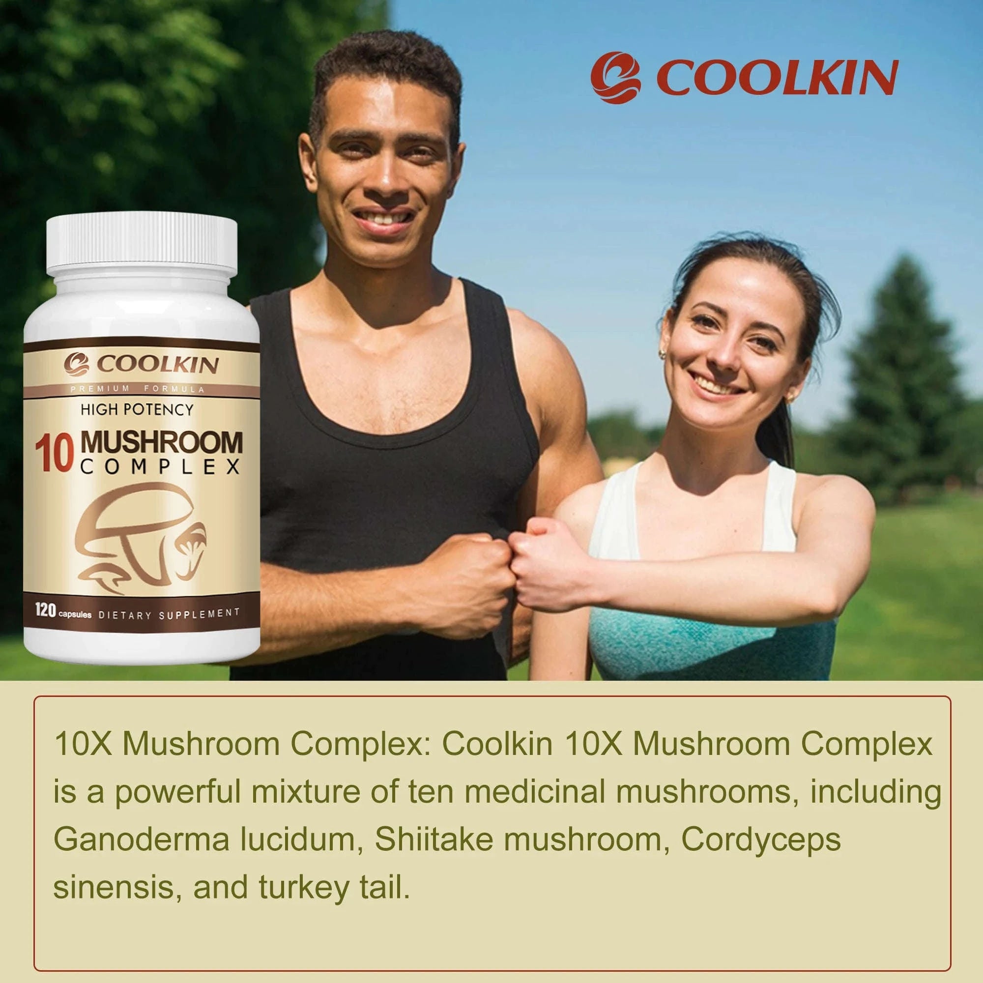 10 Mushroom Complex Mood & Cognitive Support Capsules-United States / 120 Capsules