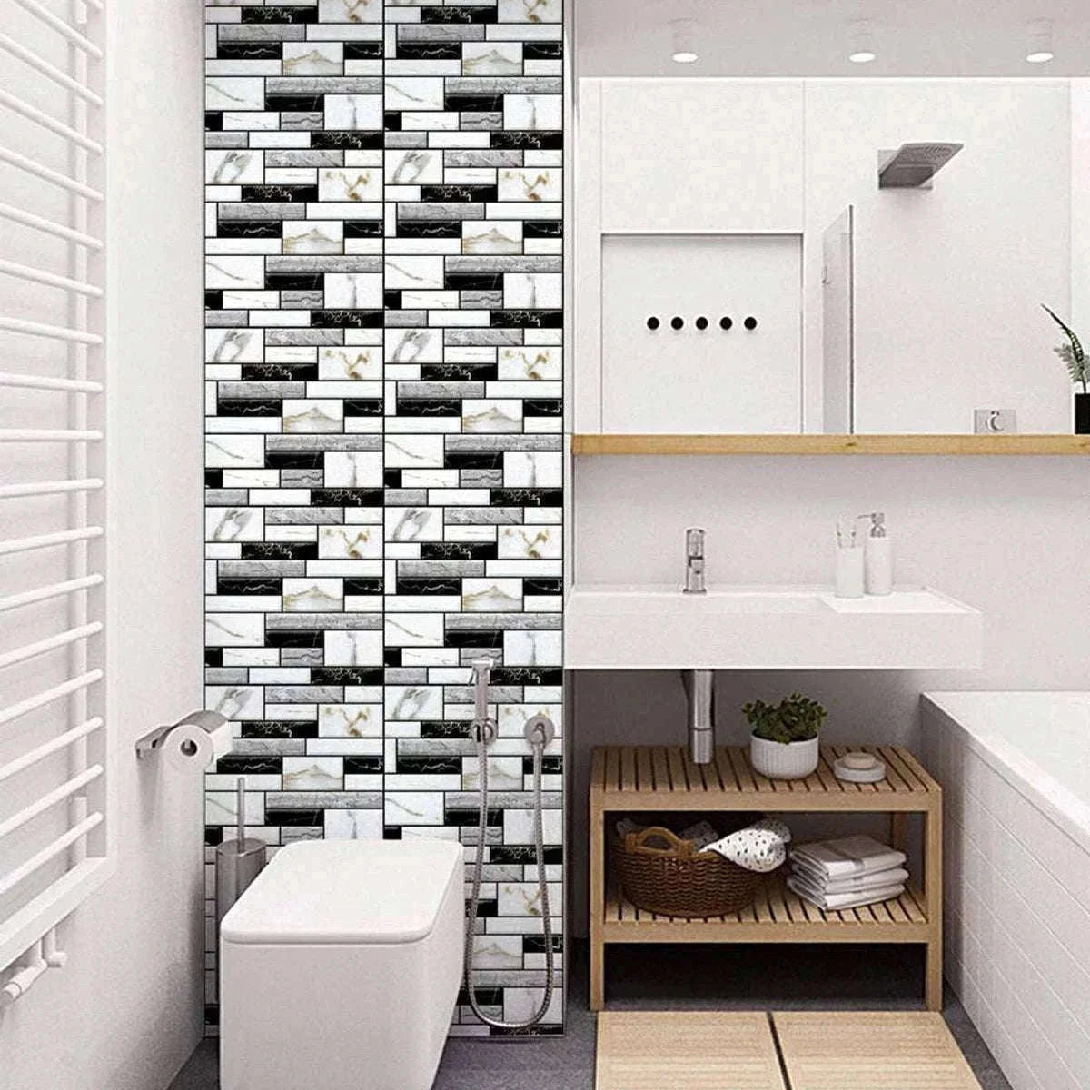 10 Pack 3D Self-Adhesive PVC Wall Panels for Easy Room Refresh-Wall Stickers 524 / 30cmX30cmX10pcs