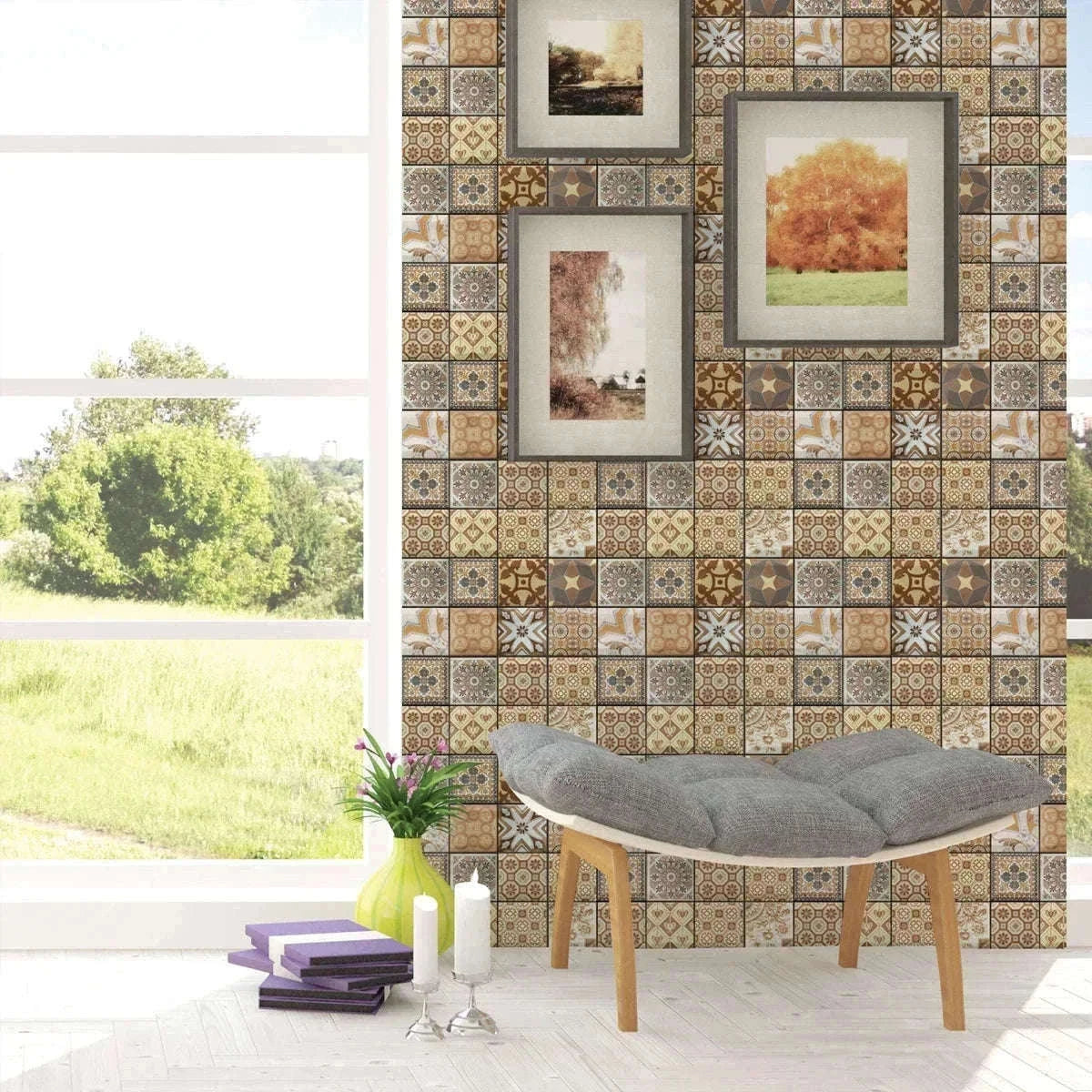 10 Pack 3D Self-Adhesive PVC Wall Panels for Easy Room Refresh-Wall Stickers 524 / 30cmX30cmX10pcs